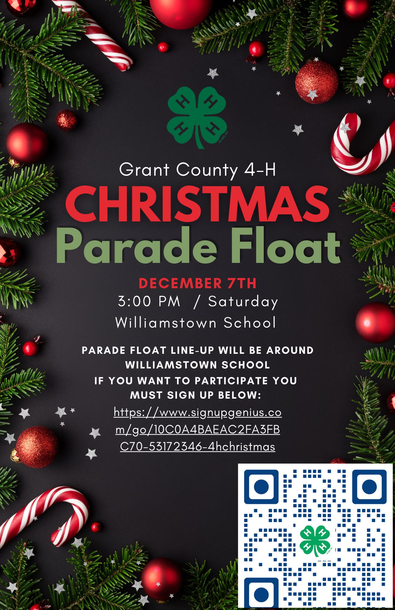 Grant County 4-H Christmas Parade Float