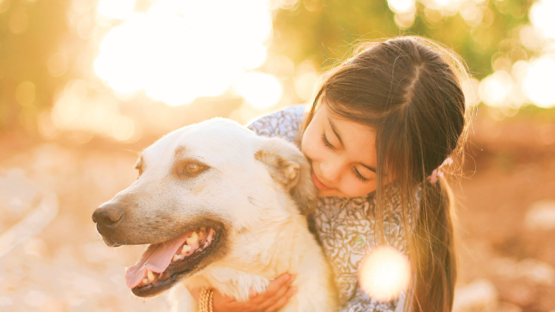 Girl with Dog